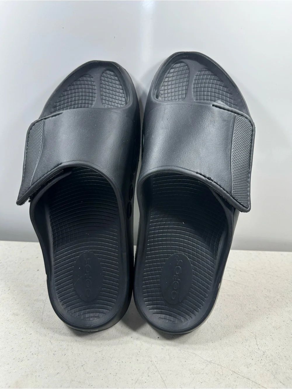 OOFOS Ooahh Sport Flex Slide Sandal Black Men 13